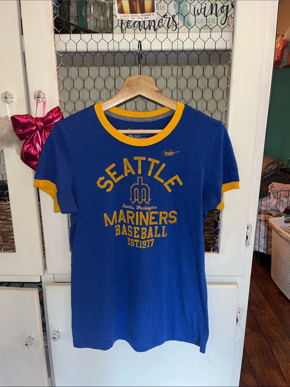 Seattle Mariners Blue & Gold Ringer Tee
